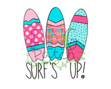 Pink and Aqua Surfboards