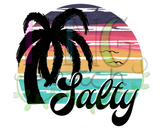 Palm Tree and Beach with Retro Background Bundle