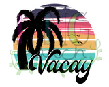 Palm Tree and Beach with Retro Background Bundle