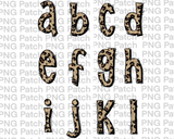 Leopard Print Alpha Pack, Alphabet Pack PNG File, Alpha Pack Sublimation Design A-L