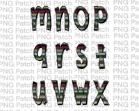 Serape Alpha Pack, Alphabet Pack PNG File, Alpha Pack Sublimation Design M-X