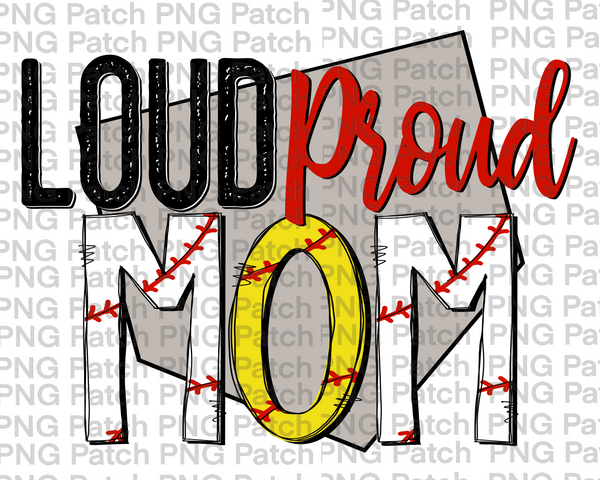 Mom mom mom baseball sublimation design, png for sublimation