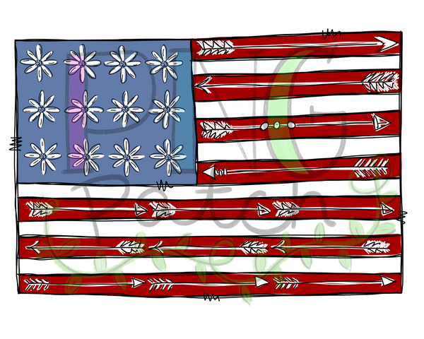 american flag clip art vertical