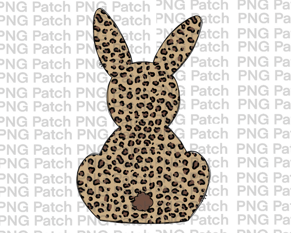 Leopard Print Bunny, Easter PNG File, Bunny Sublimation Design