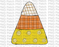 Whimsical Candy Corn, Fall PNG File, Trick or Treat Sublimation Design