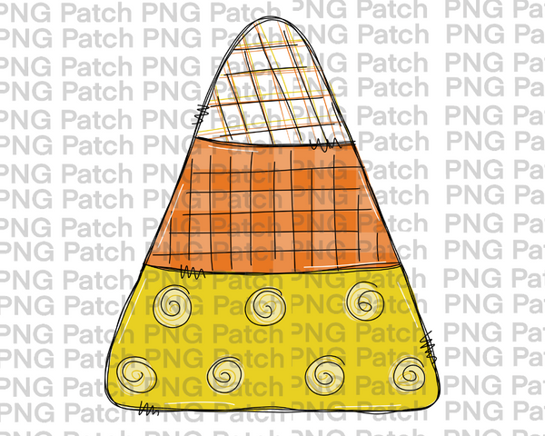 Whimsical Candy Corn, Fall PNG File, Trick or Treat Sublimation Design