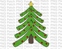 Tiered Christmas Tree, Christmas Sublimation Design, Holiday PNG File