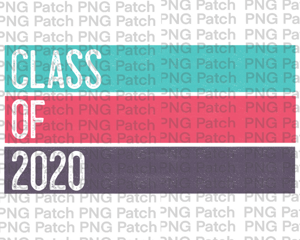 Class of 2020, Flag or Stripes, Graduation PNG File, School Sublimation Design