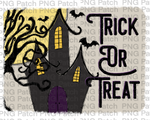 Haunted House Trick or Treat, Halloween Sublimation Design, Fall PNG File