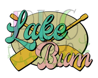 Lake Bum with Paddles, Lake Fun PNG File, Summer Sublimation Design