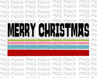 Colorful Vintage Retro Merry Christmas, Christmas Sublimation Design, Holiday PNG File