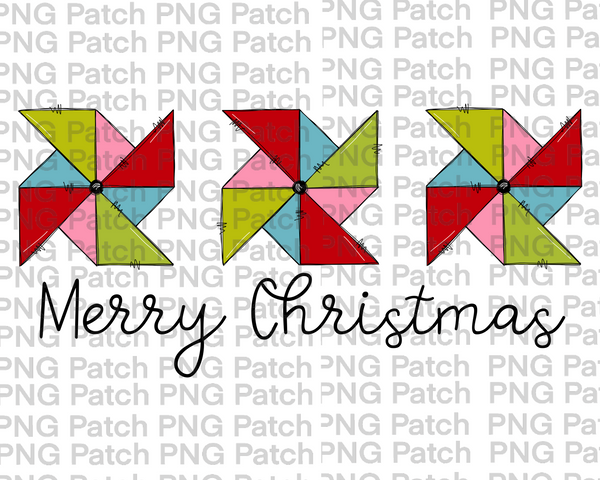 Merry Christmas Pinwheels, Christmas PNG Files, Holiday Sublimation Design