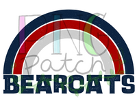 Bearcats Navy and Red Rainbow, Football and Cheerleading PNG File and Sublimation Design