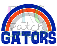 Gators Orange and Blue Rainbow, Football and Cheerleading PNG File and Sublimation Design