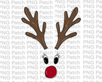 Girl Reindeer, Christmas PNG Files, Holiday Sublimation Design