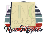 Retro Red, White, and Blue New Mexico, State PNG File