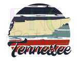 Retro Red, White, and Blue Tennessee, State PNG File