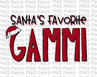 Santa's Favorite Gammi, Grandma Christmas PNG Files, Holiday Sublimation Design