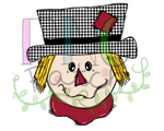 Boy Scarecrow with Houndstooth, Fall PNG File, Houndstooth Sublimation Design