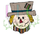 Boy Scarecrow with Serape Print, Fall PNG File, Houndstooth Sublimation Design