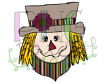 Girl Scarecrow with Serape Print, Fall PNG File, Serape Sublimation Design