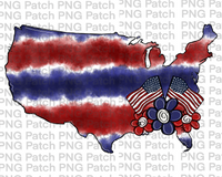 USA, Red, White, Blue Tie Dye, Memorial Day PNG File, Fourth of July Sublimation Design, USA Flags