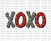 XO XO With White Buffalo Plain Letters, Valentine's Day PNG File, Love Sublimation Design