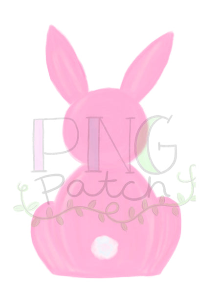 Pink Watercolor Bunny