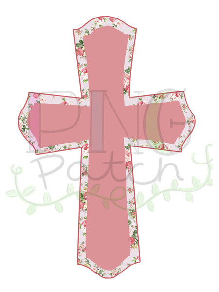 Vintage Lilac Rose Easter Cross