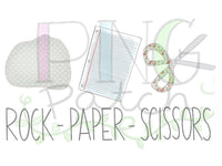 Paper Rock Scissors with Floral Scissors