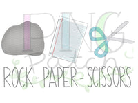 Paper Rock Scissors with Teal Scissors