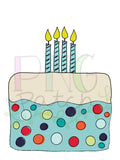 Birthday Blue Cake Age Four, Birthday PNG Files for Sublimation