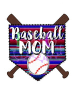 Baseball Mom with Serape Blue, Baseball PNG Files for Sublimation