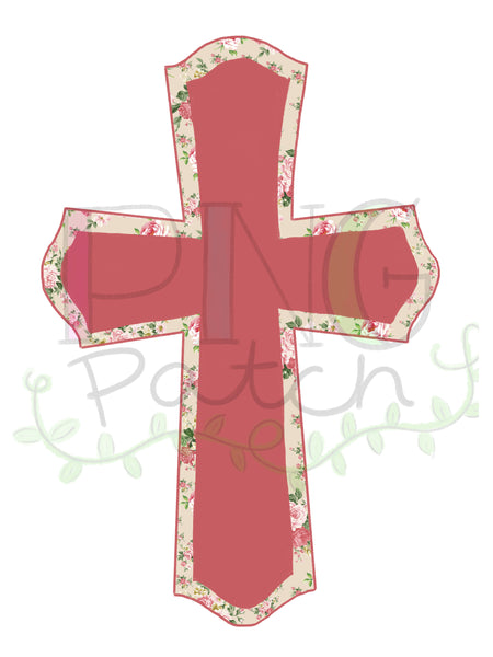 Vintage Rose Easter Cross