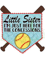 I'm Just Here for the Concessions, Softball Little Sister, Plaid