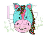 Horse Face, Faux Applique