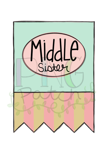 Middle Sister Frame Banner Announcement