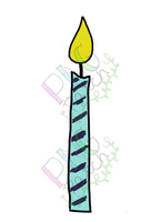 Birthday Blue Cake Age Extra Candle, Birthday PNG Files for Sublimation