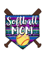 Softball Mom with Serape Background