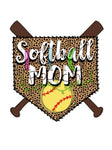 Softball Mom with Cheetah Background